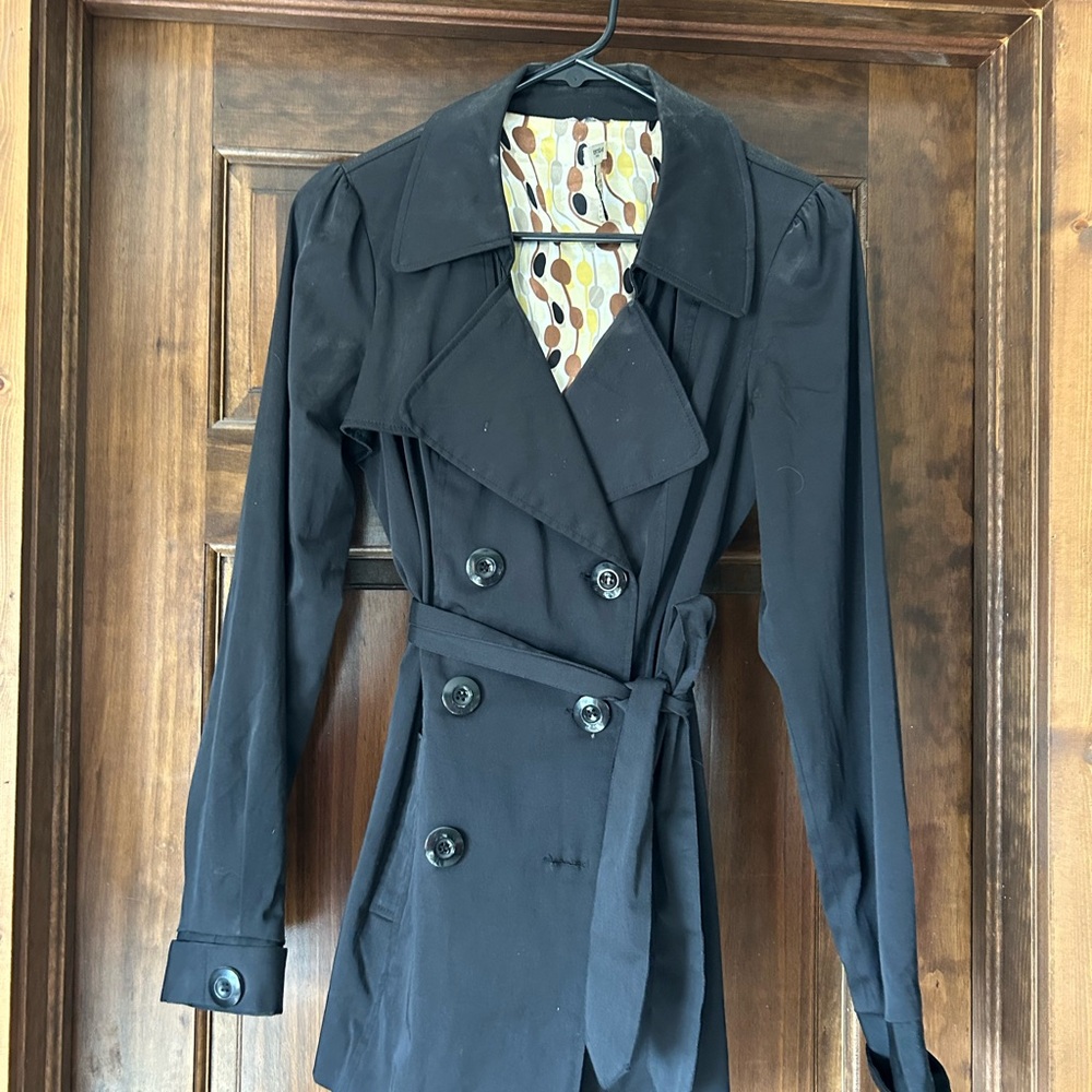 Vertigo Paris Double-Breasted Trench Coat with Belt